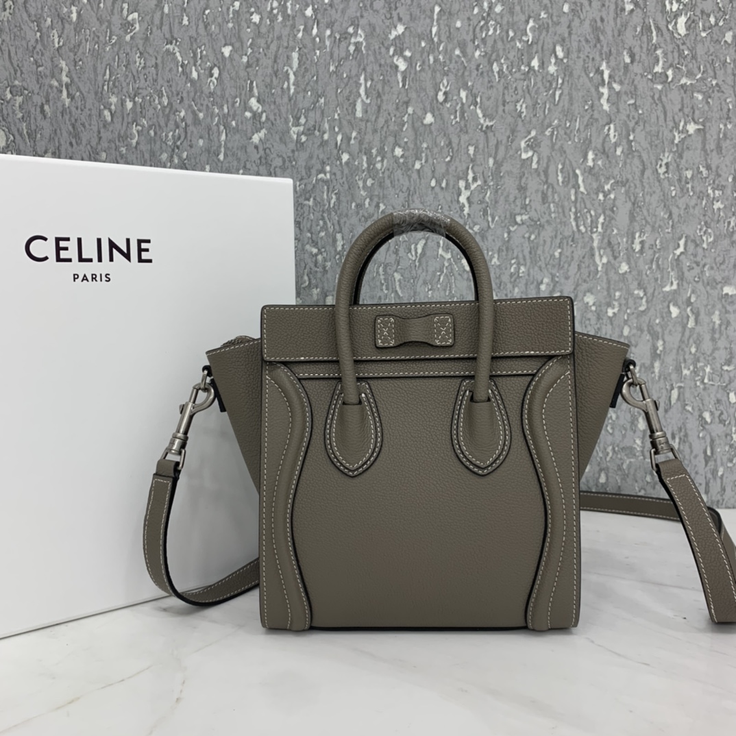 New version of CELINE smiley bag original overseas single parallel cargo 20CM LUGGAGE calfski