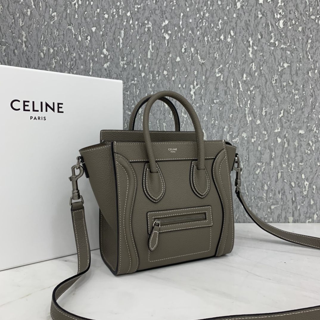 New version of CELINE smiley bag original overseas single parallel cargo 20CM LUGGAGE calfski