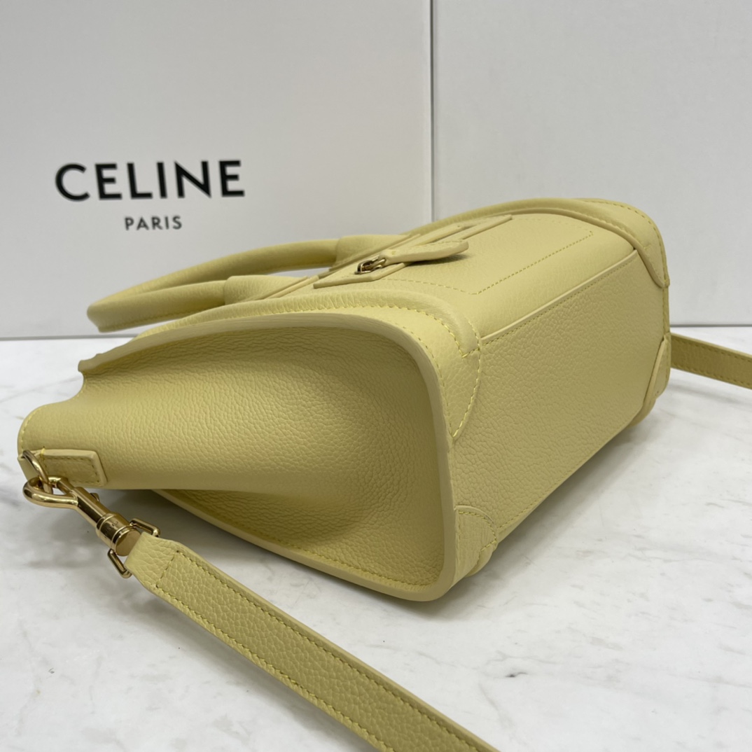 CELINE classic smiley bag overseas original single parallel small 20CM LUGGAGE color calfskin