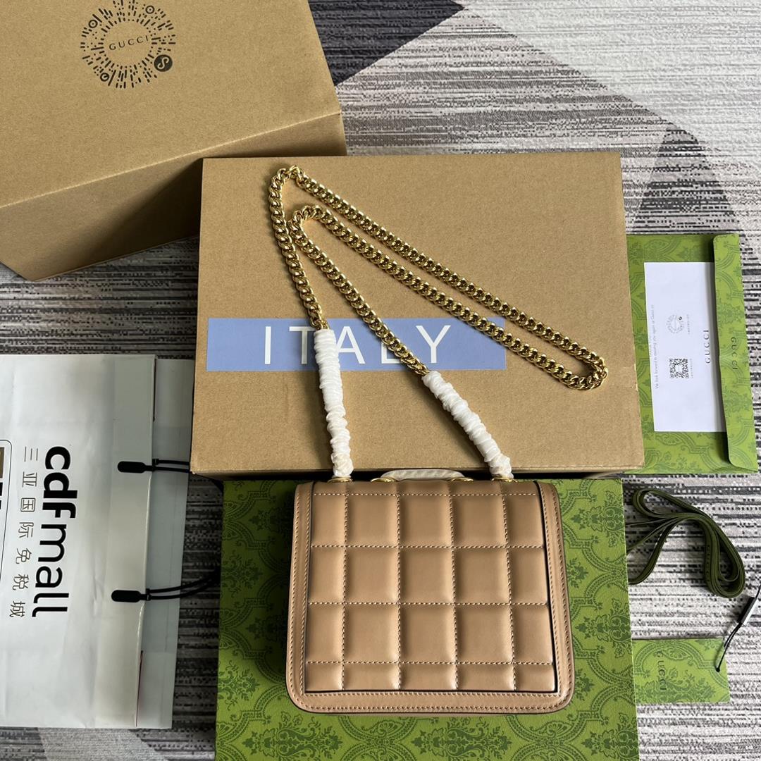 complete set of packaging Gucci Deco series mini shoulder backpack Gucci continuously expands