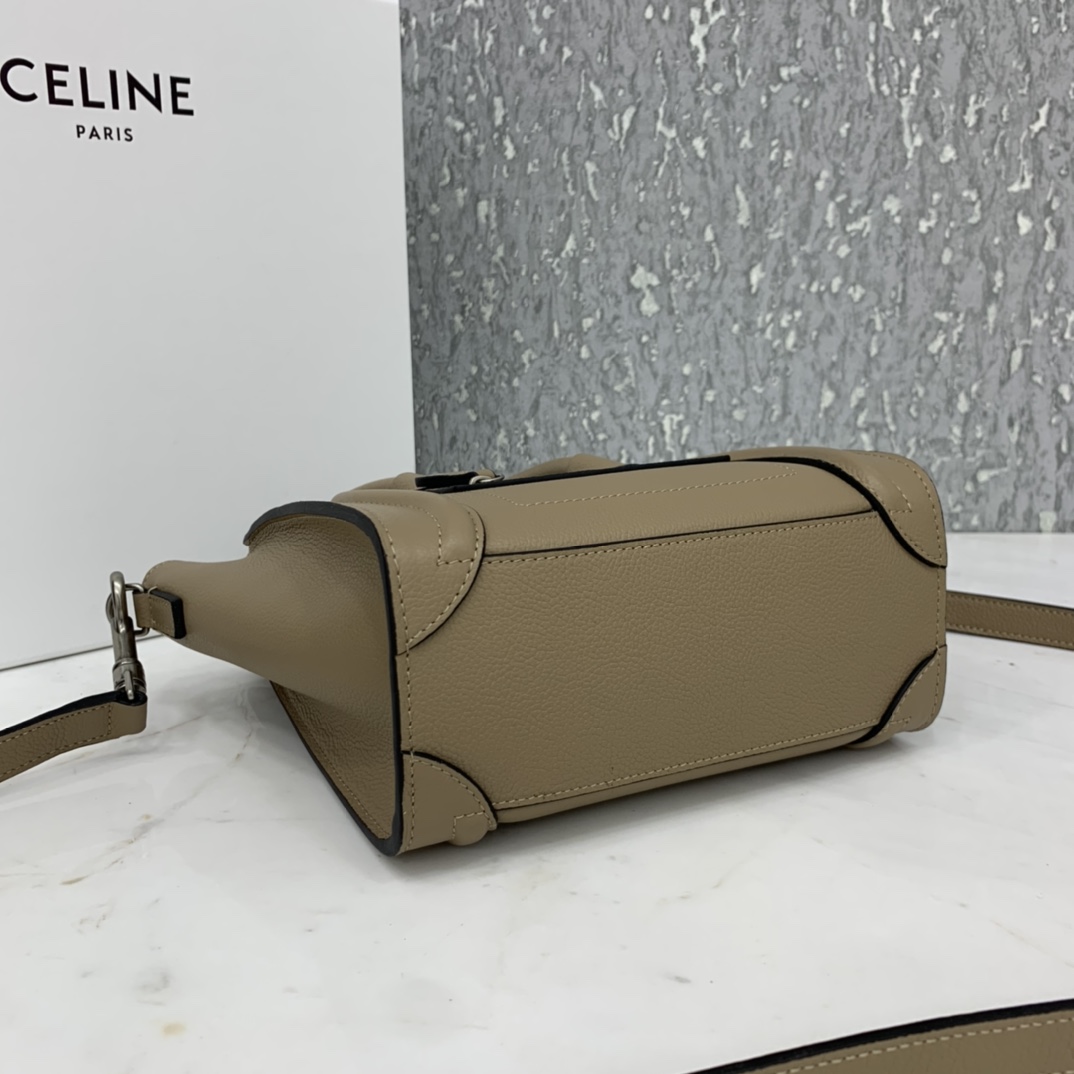 CELINE classic smiley bag overseas original single parallel small 20CM LUGGAGE color calfskin