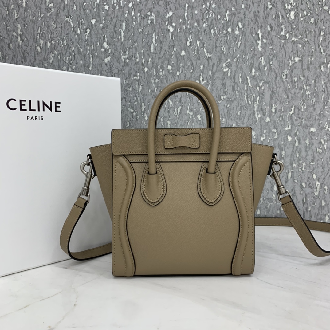 CELINE classic smiley bag overseas original single parallel small 20CM LUGGAGE color calfskin