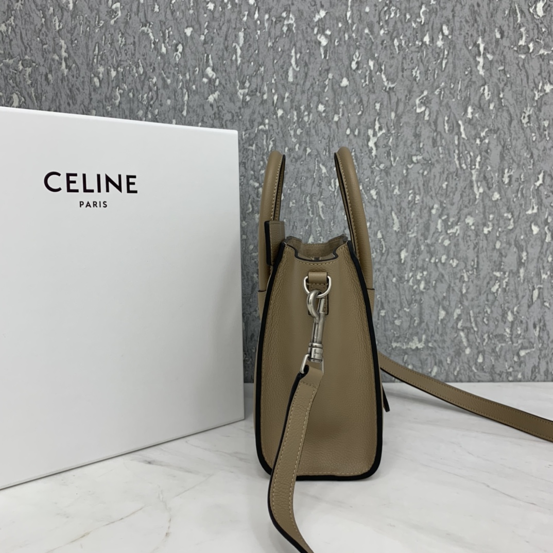 CELINE classic smiley bag overseas original single parallel small 20CM LUGGAGE color calfskin