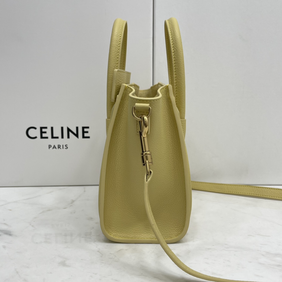 CELINE classic smiley bag overseas original single parallel small 20CM LUGGAGE color calfskin