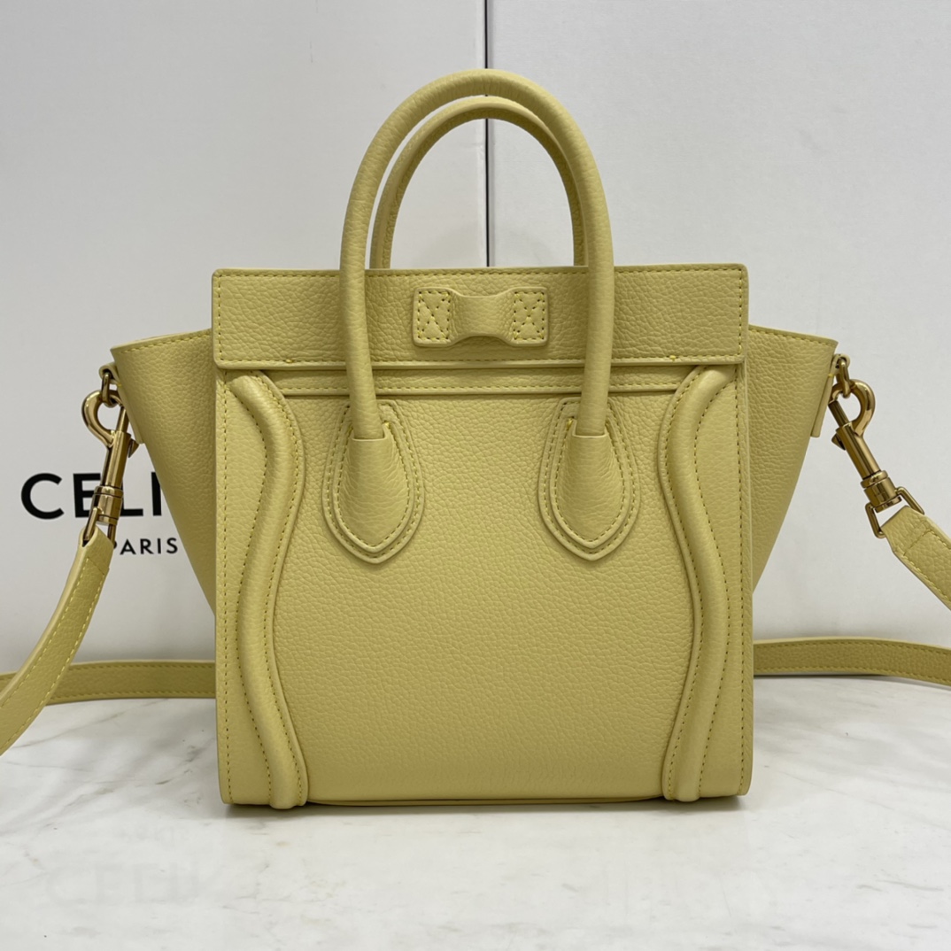CELINE classic smiley bag overseas original single parallel small 20CM LUGGAGE color calfskin