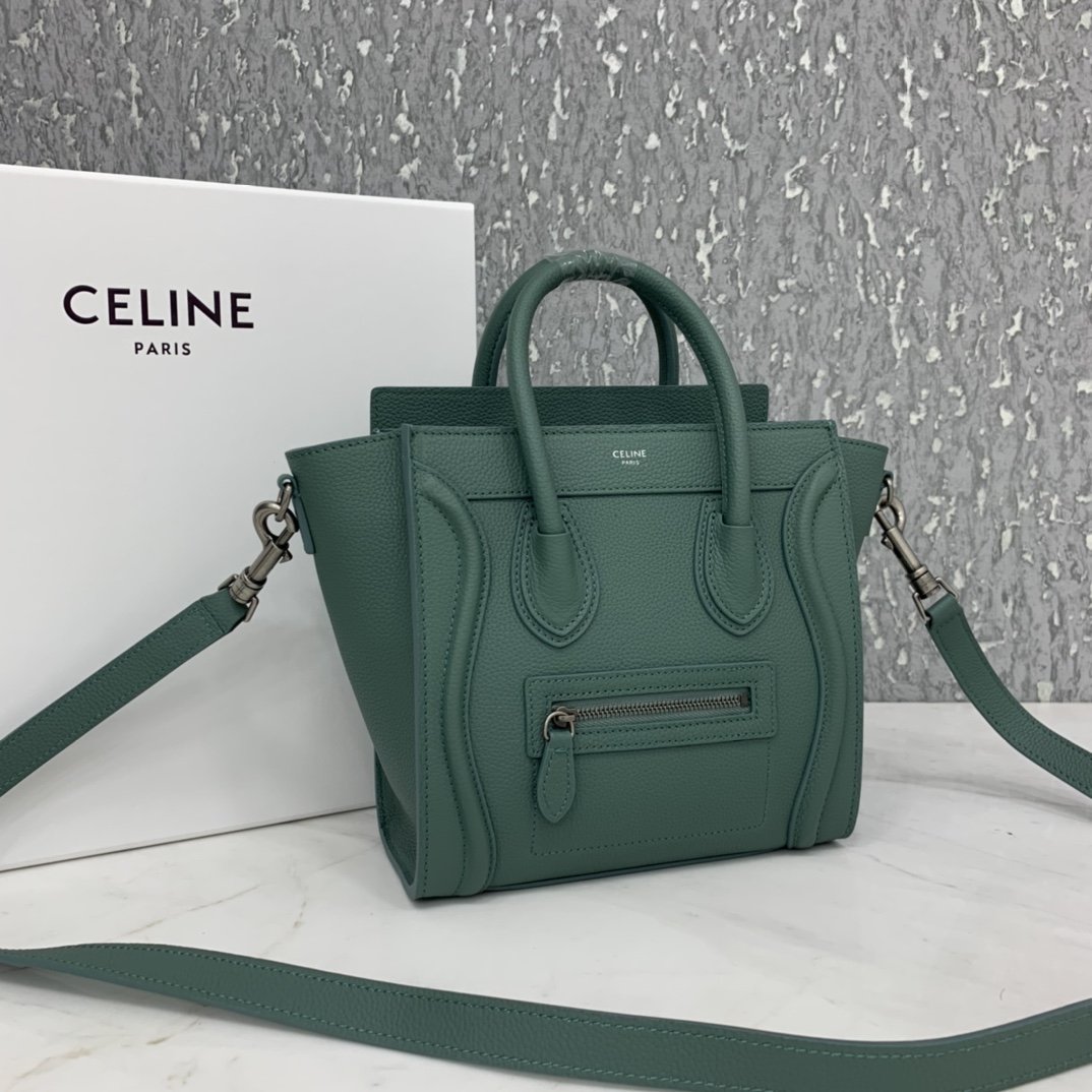 New version of CELINE smiley bag original overseas single parallel cargo 20CM LUGGAGE calfski